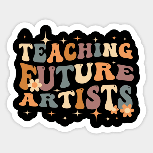 Retro Teching Future Artists Art Teacher Sticker